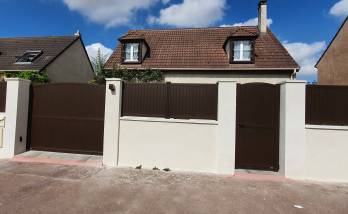 Rénovation extérieure avec nouveau portail, portillon et clôture - Brie-Comte-Robert 77170