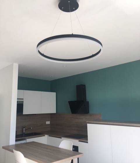 Murs et plafond après travaux d'isolation thermique en rénovation énergétique d'appartement - Nantes 44