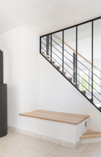 Création et installation d'un escalier en bois à Bouguenais