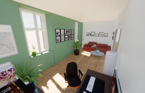 Plans 3D - Rénovation maison de maître à Vertou