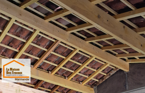 Charpente refaite à neuf entre Tonneins et Monclar : une ossature robuste et soignée pour une toiture entièrement sécurisée.