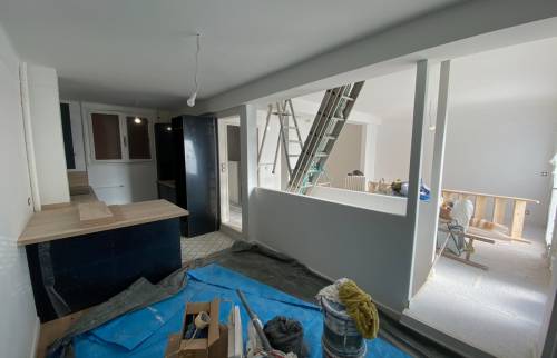 maison rénovée avec ouverture de mur porteur - Maurepas