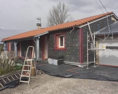 Pose d'une isolation extérieure sur une maison - Caussade 82300