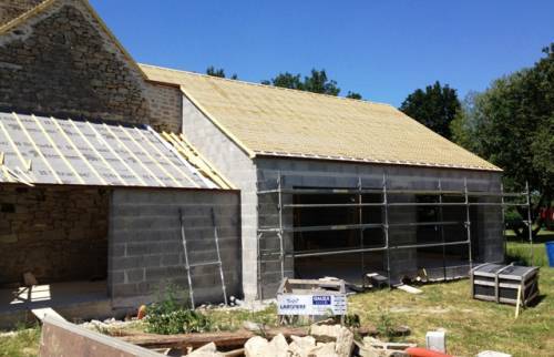 Travaux d'extension de maison