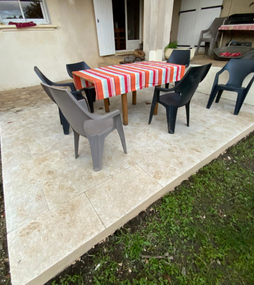Création d’une terrasse carrelée proche Libourne