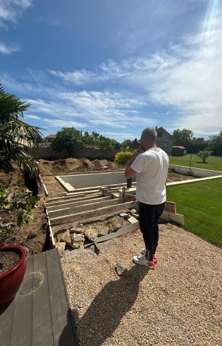 Création de terrasse en béton à Vienne