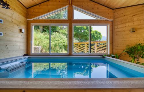 piscine avec vue sur les montagnes