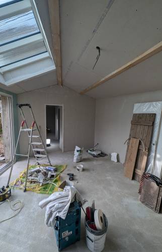 Travaux de création de l'entrée
