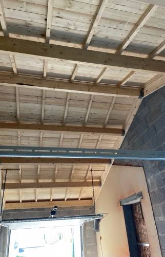  Création d'un garage de 30 m² - travaux en cours