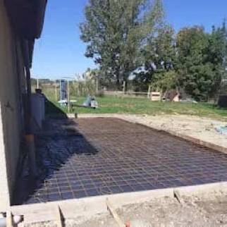 Pose de ferraillage pour une dalle de terrasse en béton - Caussade 82300