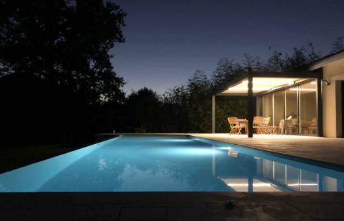 Eclairage de piscine et pergola
