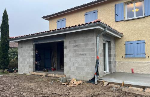 Extension de maison Saint Genis Les Ollières Gros oeuvre murs photo après travaux