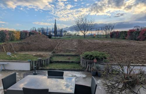 Terrain de terrassement avant aménagements extérieurs à Saint-Cassien