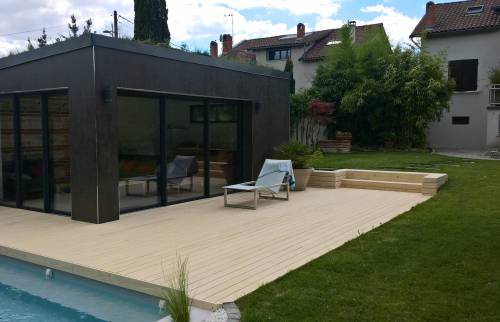 Mise en place terrasse bois composite autour de l'extension - Carquefou - 44470 -