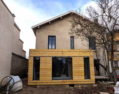 Extension Maison à Lyon - Bron- Réalisation de l'Ossature Bois