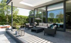 Pergola sur terrasse en carrelage Villebon sur Yvette (91)