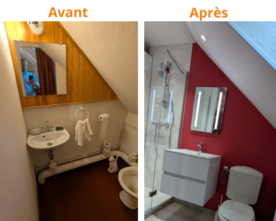 Création d’une salle de bains sous combles – Olivet