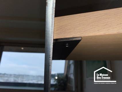Fabrication et pose d’un escalier en bois et métal dans le Morbihan