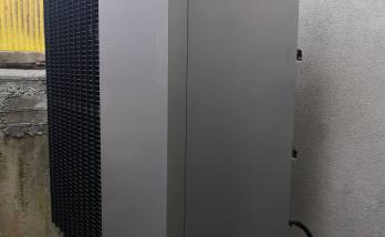 Installation du groupe extérieur de la nouvelle pompe à chaleur air eau