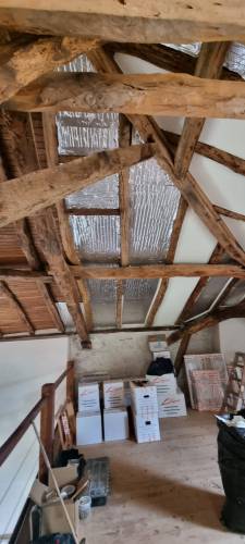 Travaux d'isolation et de revêtement des rampants sous toiture - Montauban 82000