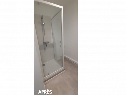 après la rénovation de salle de bain
