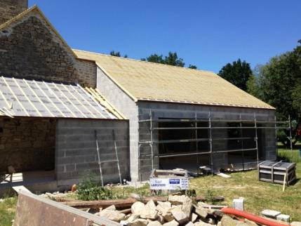 Avant et après travaux de construction de garage Libourne