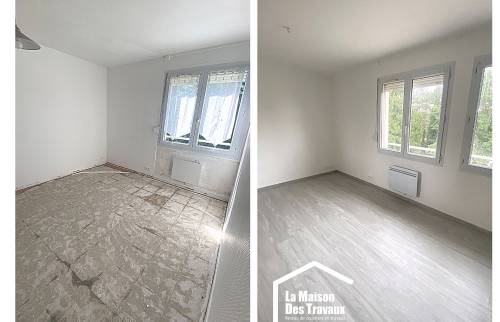 Rénovation sol avant après 