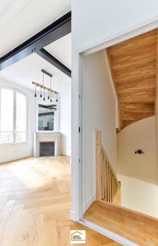 Le double escalier après travaux