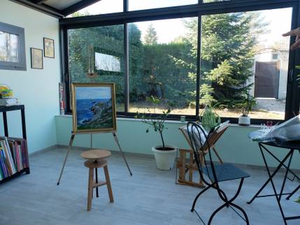 Réalisation d'une Véranda pour création d'un atelier de peinture - Ouest Lyonnais