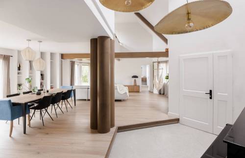 Rénovation terminée – Salon et salle à manger maison rénovée à Bruz