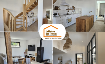Transformation de grange en maison avec aménagement de l'espace de vie - Solliès-Toucas 83210