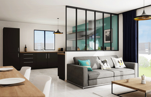 Pose d’une verrière sur-mesure pour une cuisine semi-ouverte à Bourgoin-Jallieu (38300)