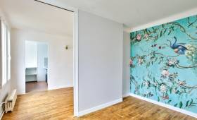 Papier peint décoratif en rénovation de mur