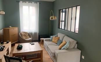 Salon vert sauge La Maison des Travaux Rouen