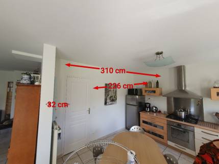 Prise de mesure finale avant rénovation cuisine à Bruz