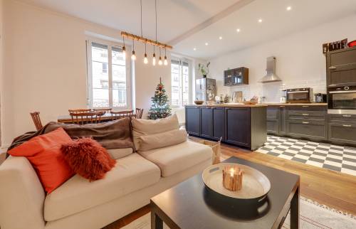Rénovation complète d’un grand appartement dans un style urbain, Neuville Sur Saone