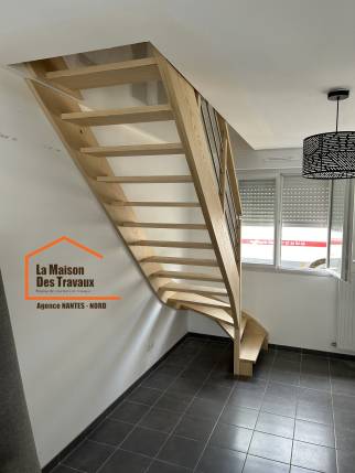 creation escalier bois salon nantes