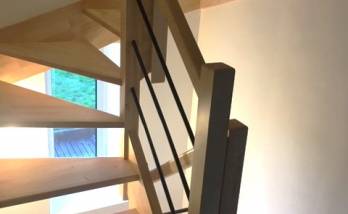 Remplacement d'escalier intérieur - nouvel escalier sans contremarches - Nantes 44