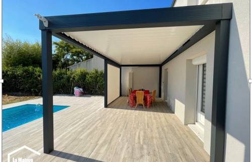 Après installation pergola bioclimatique