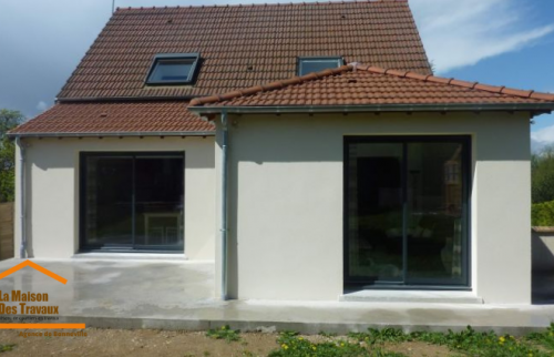 Extension maison finie de face