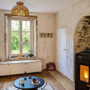 Rénovation intérieure salon avec poêle - Guillaume Charpentier