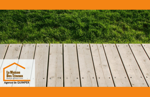 Superbe terrasse en bois sur plots réglables