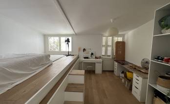  vue d'ensemble de la nouvelle chambre qui a su rester pratique même si la surface est réduite - La Queue lez Yvelines