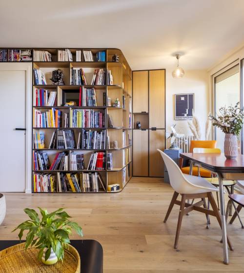 Parquet contrecollé dans le salon