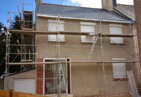 Sablage complet de la maison et reprise des fissures