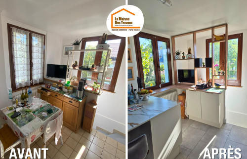 rénovation cuisine Haute-Savoie, cuisine sur mesure Ville-la-Grand, optimisation espace cuisine, travaux maison Bassin Genevois, rénovation intérieure Annemasse