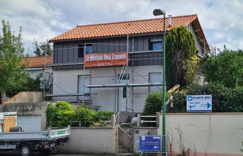 Surélévation de maison de 12 m² à Vertou - chantier en cours
