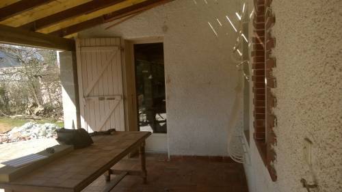 Terrasse avant travaux de fermeture - Villebrumier 82