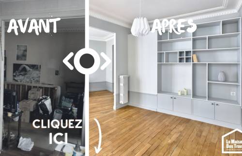 Photo avant et après rénovation intérieur