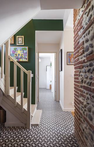 Escalier rénové avec un béton ciré 